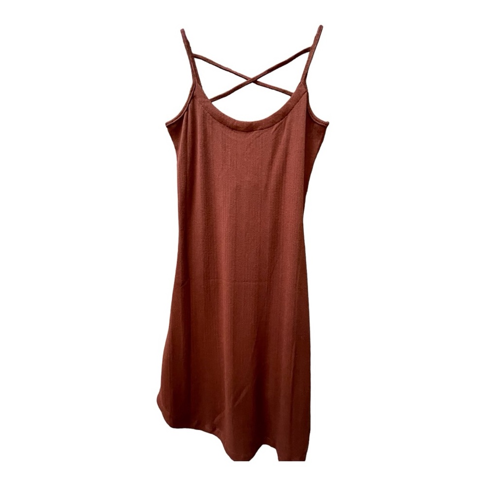 Olivaceous Bodycon‎ Strappy Summer Mini dress NWT New Size Medium Brown Small